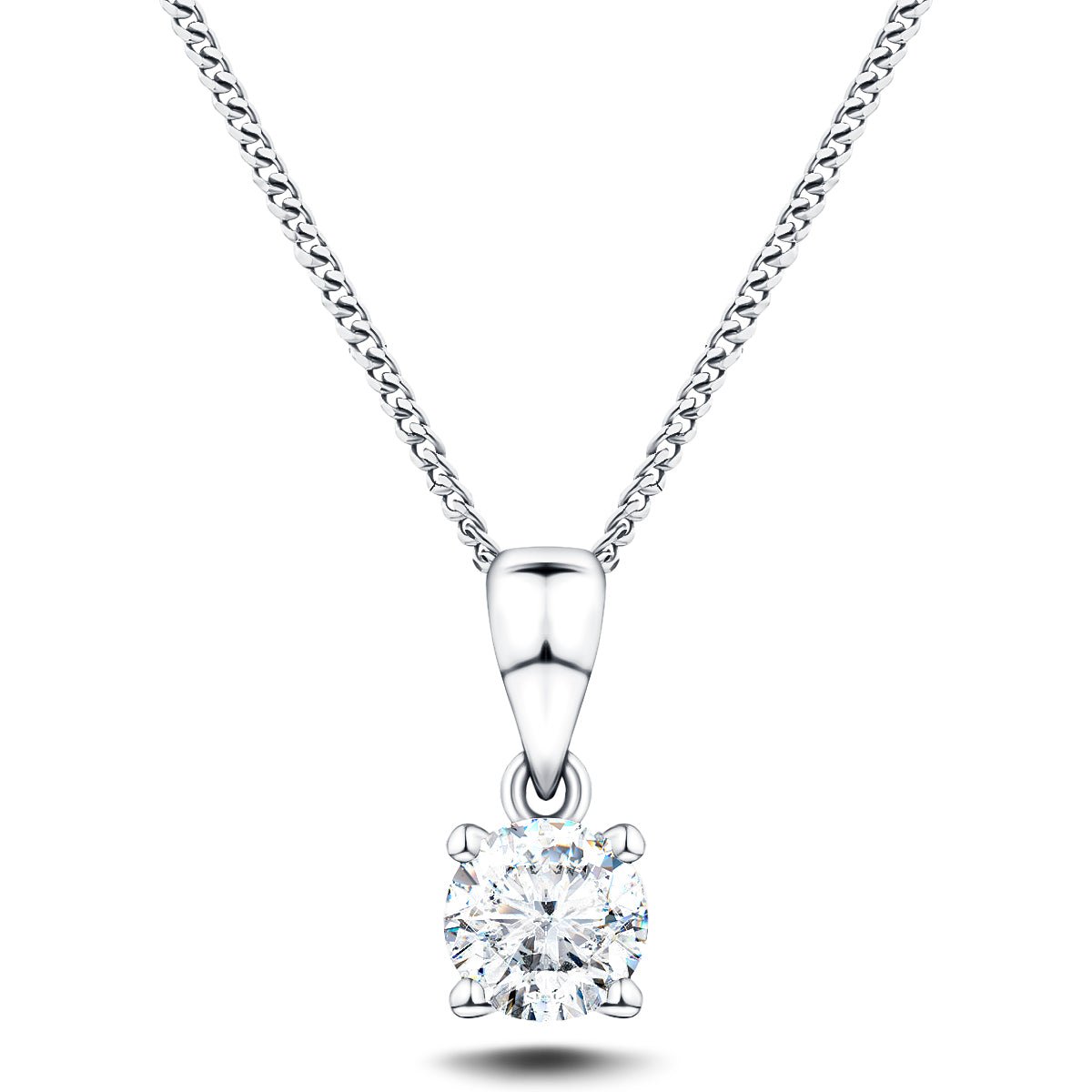 Invisible Necklace Small Solitaire Pendant Crystallized Pure