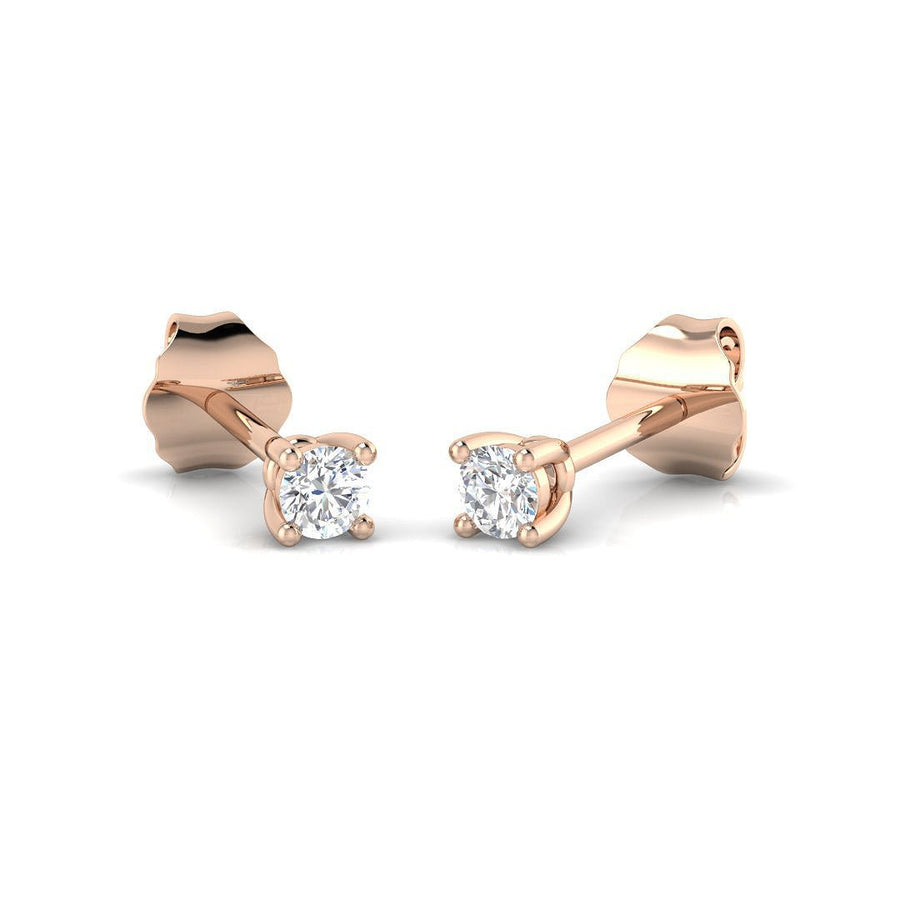 Lab Diamond Stud Earrings 0.10ct G/VS in 9k Rose Gold - After Diamonds