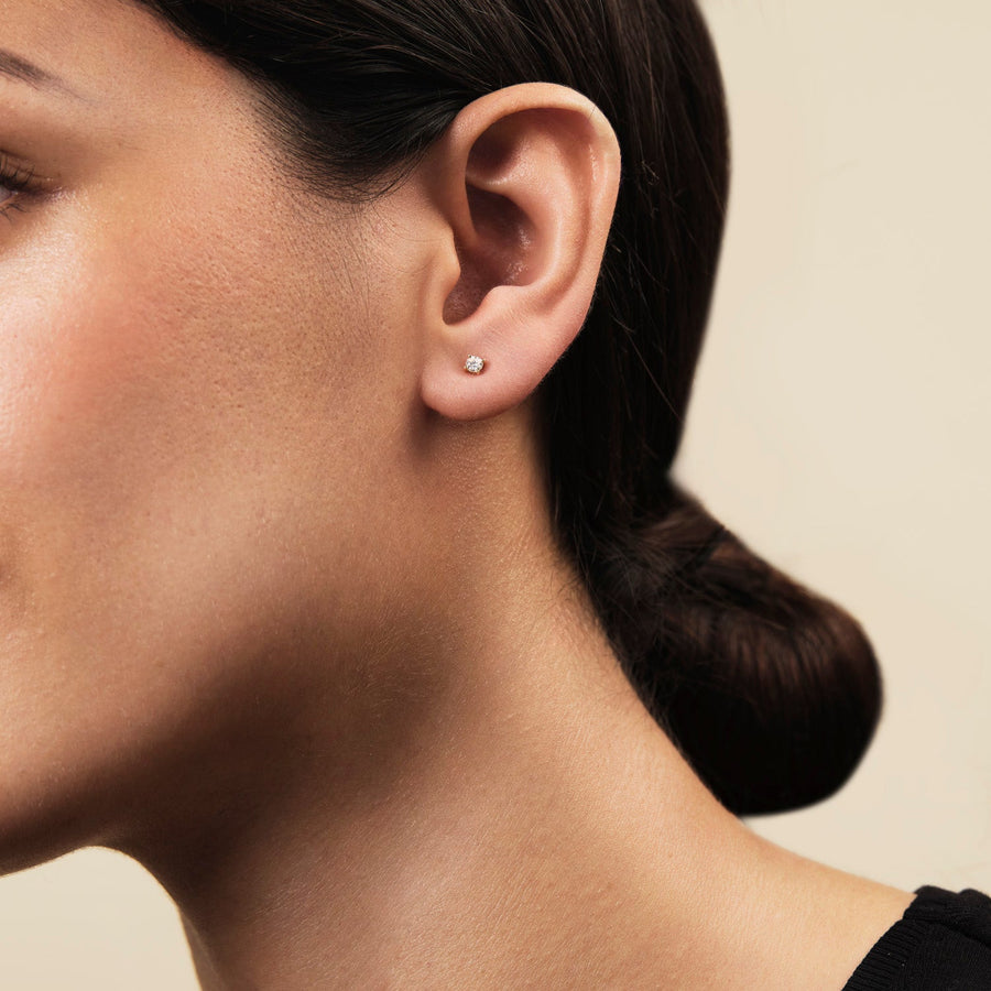Lab Diamond Stud Earrings 0.20ct G/VS in 9k Rose Gold - After Diamonds