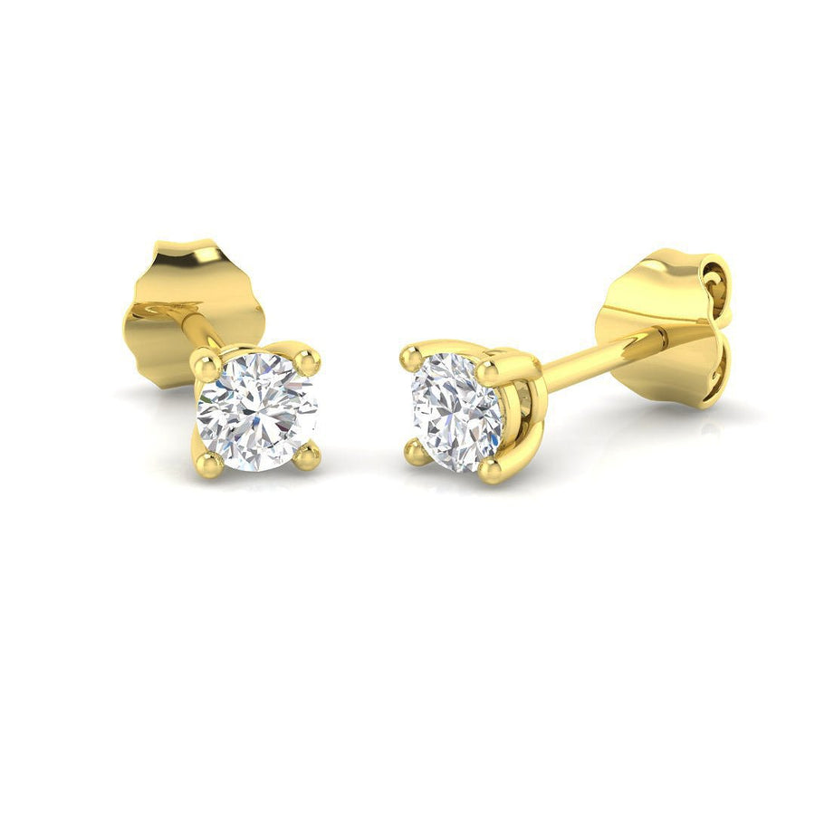 Lab Diamond Stud Earrings 0.20ct G/VS in 9k Yellow Gold - After Diamonds