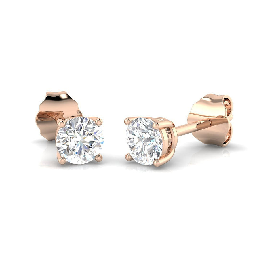 Lab Diamond Stud Earrings 0.50ct G/VS in 9k Rose Gold - After Diamonds