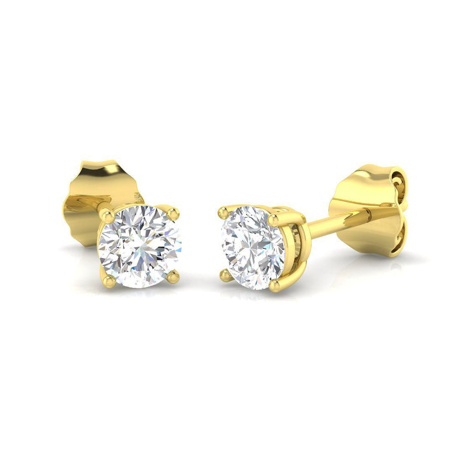 Lab Diamond Stud Earrings 0.50ct G/VS in 9k Yellow Gold - After Diamonds