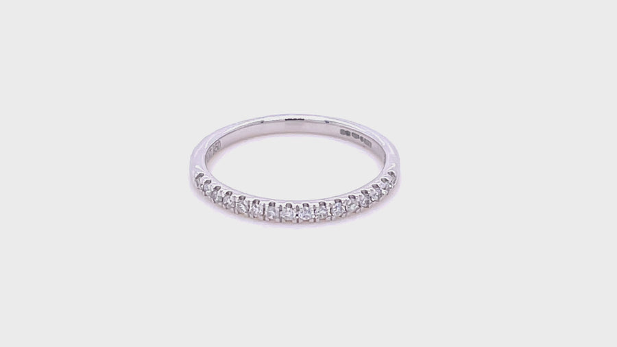 Lab Diamond 16 Stone Half Eternity Ring 0.15ct D/VVS in Platinum