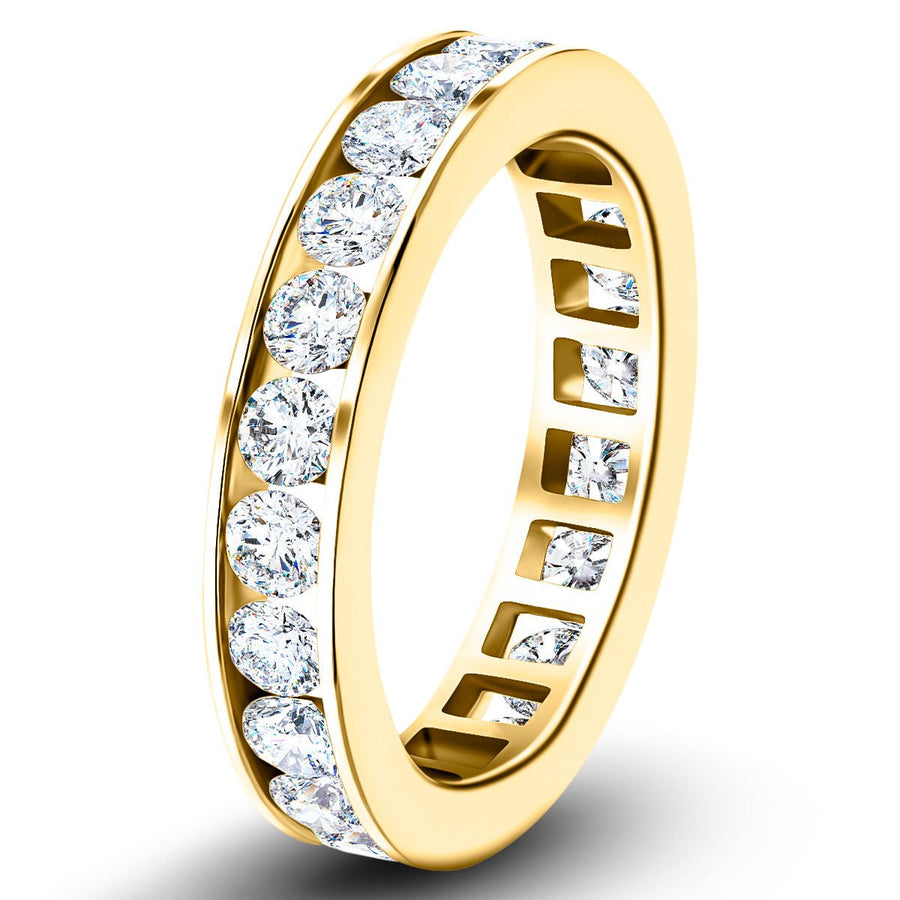 1.00ct Channel Set Lab Diamond Full Eternity Ring G/VS in 18k Yellow Gold - After Diamonds