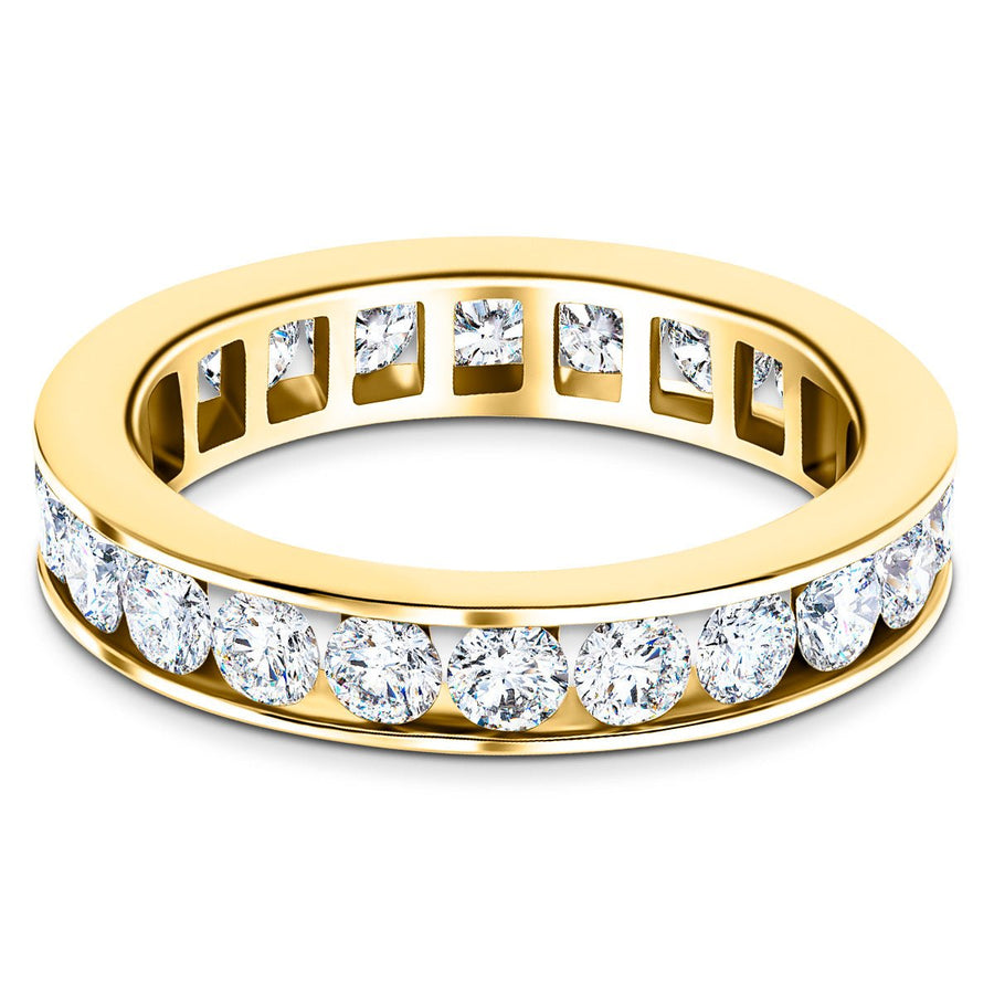 1.00ct Channel Set Lab Diamond Full Eternity Ring G/VS in 18k Yellow Gold - After Diamonds