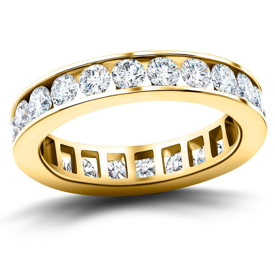 1.00ct Channel Set Lab Diamond Full Eternity Ring G/VS in 9k Yellow Gold - After Diamonds