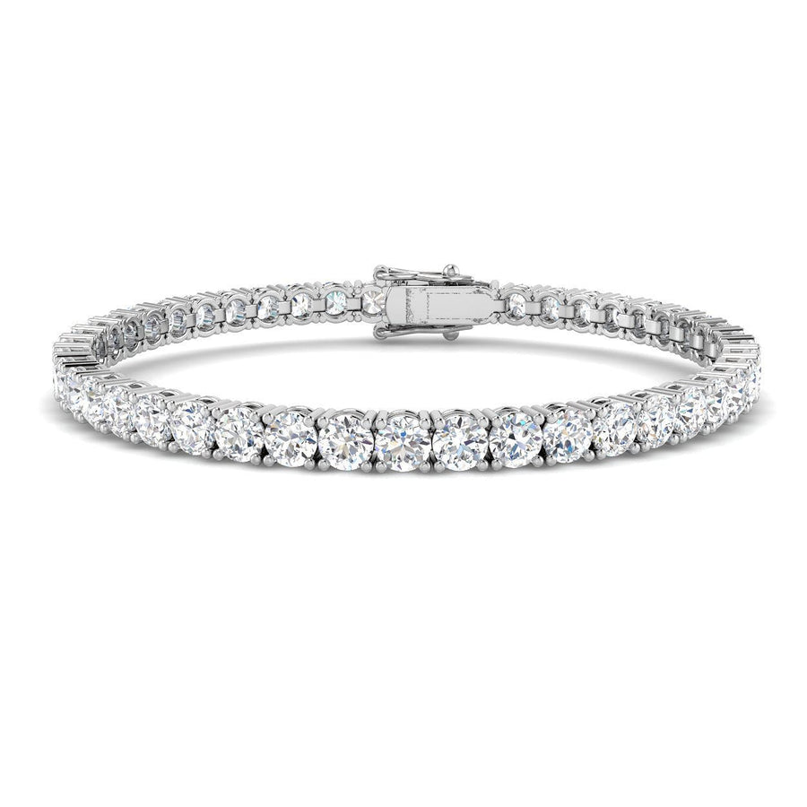 10ct Lab Diamond Tennis Bracelet G/VS Quality Set in 18k White Gold - After Diamonds