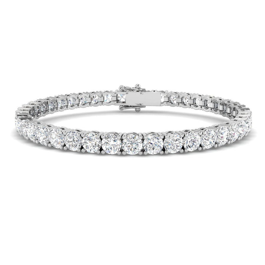 12ct Lab Diamond Tennis Bracelet G/VS Quality Set in 18k White Gold - After Diamonds