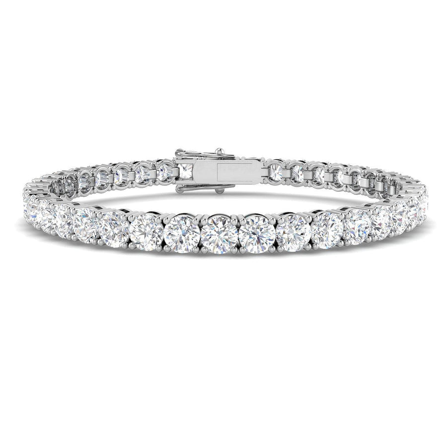 14ct Lab Diamond Tennis Bracelet G/VS Quality Set in 18k White Gold - After Diamonds