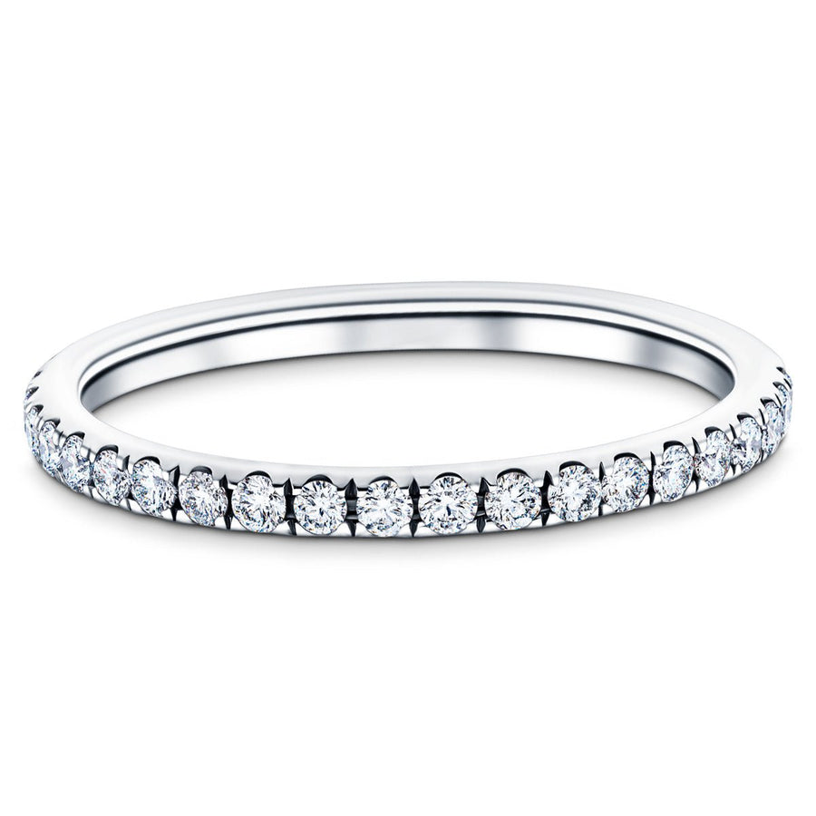 15 Stone Lab Diamond Half Eternity Ring 0.45ct G/VS in 9k White Gold - After Diamonds