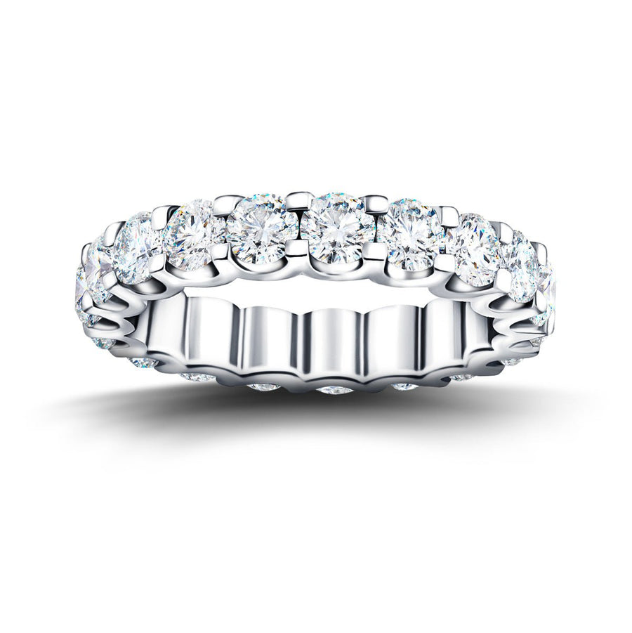 17 Stone Lab Diamond Full Eternity Ring 4.00ct G/VS in 9k White Gold - After Diamonds