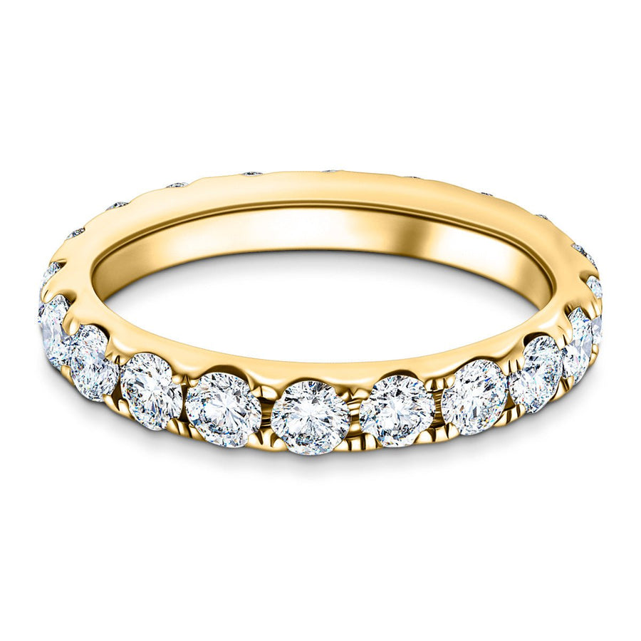 18 Stone Lab Diamond Full Eternity Ring 3.20ct G/VS in 9k Yellow Gold - After Diamonds