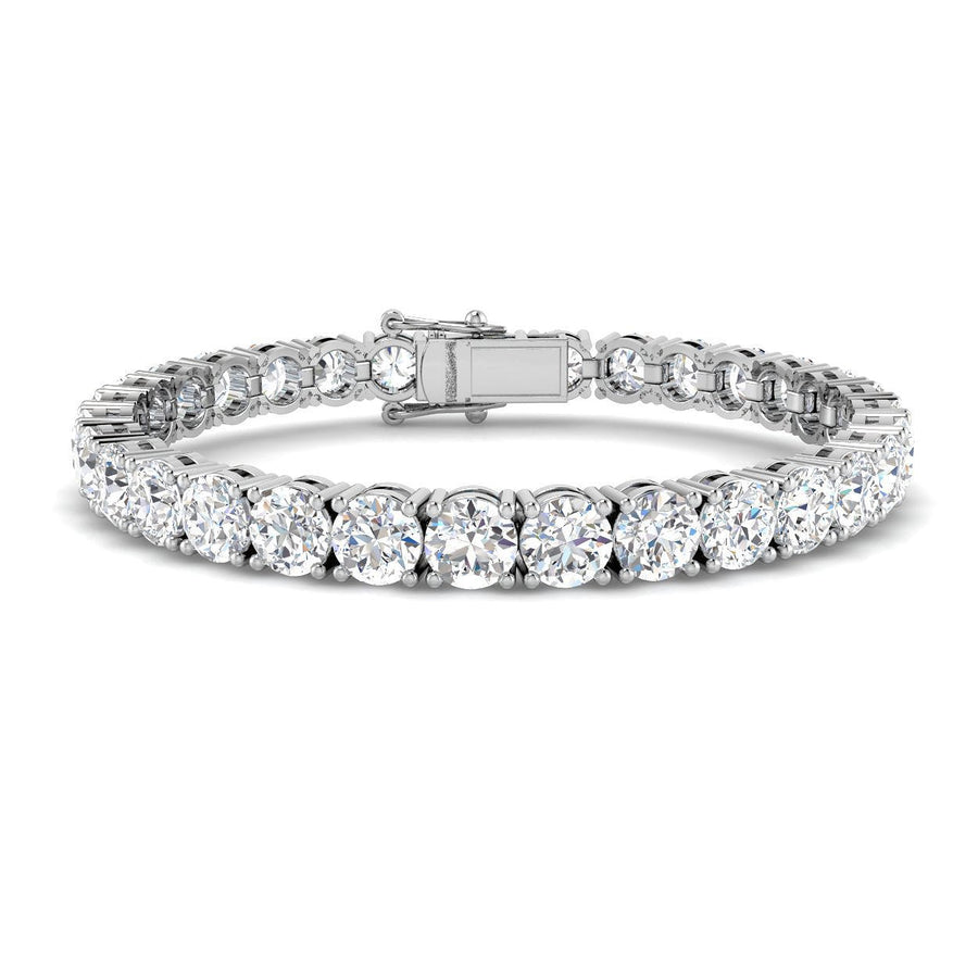 18ct Lab Diamond Tennis Bracelet G/VS Quality Set in 18k White Gold - After Diamonds