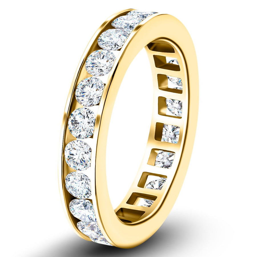 2.00ct Channel Set Lab Diamond Full Eternity Ring G/VS in 18k Yellow Gold - After Diamonds