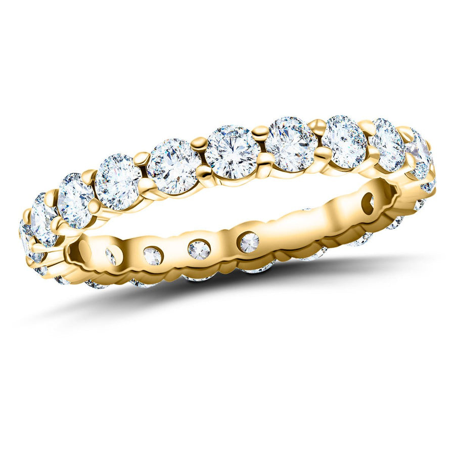 21 Stone Lab Diamond Full Eternity Ring 2.00ct G/VS in 9k Yellow Gold - After Diamonds