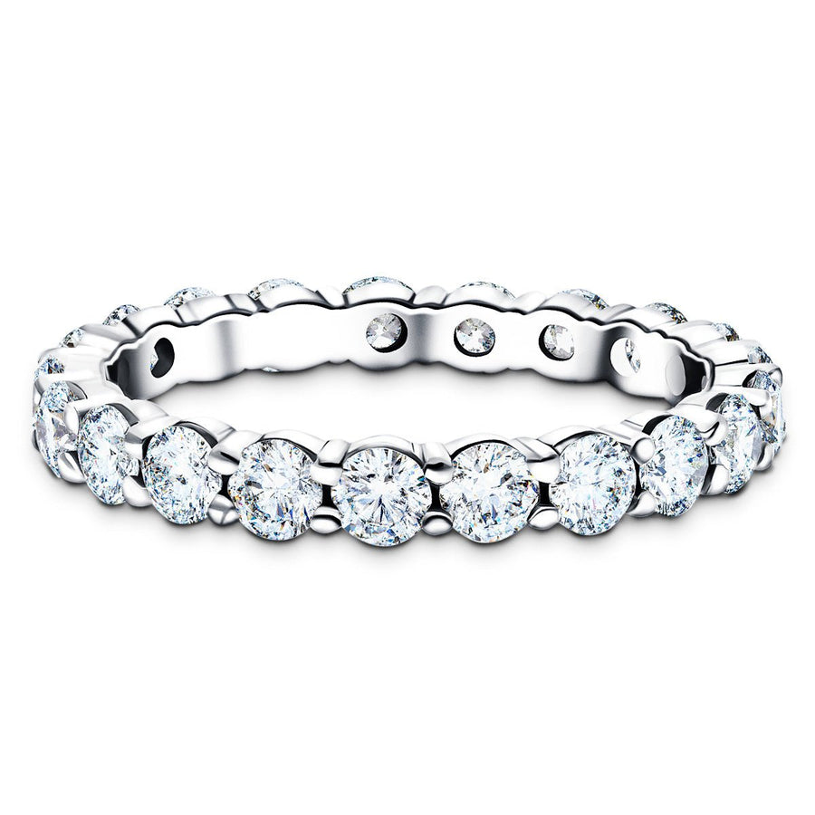 28 Stone Lab Diamond Full Eternity Ring 1.00ct G/VS in 18k White Gold 2.0mm - After Diamonds