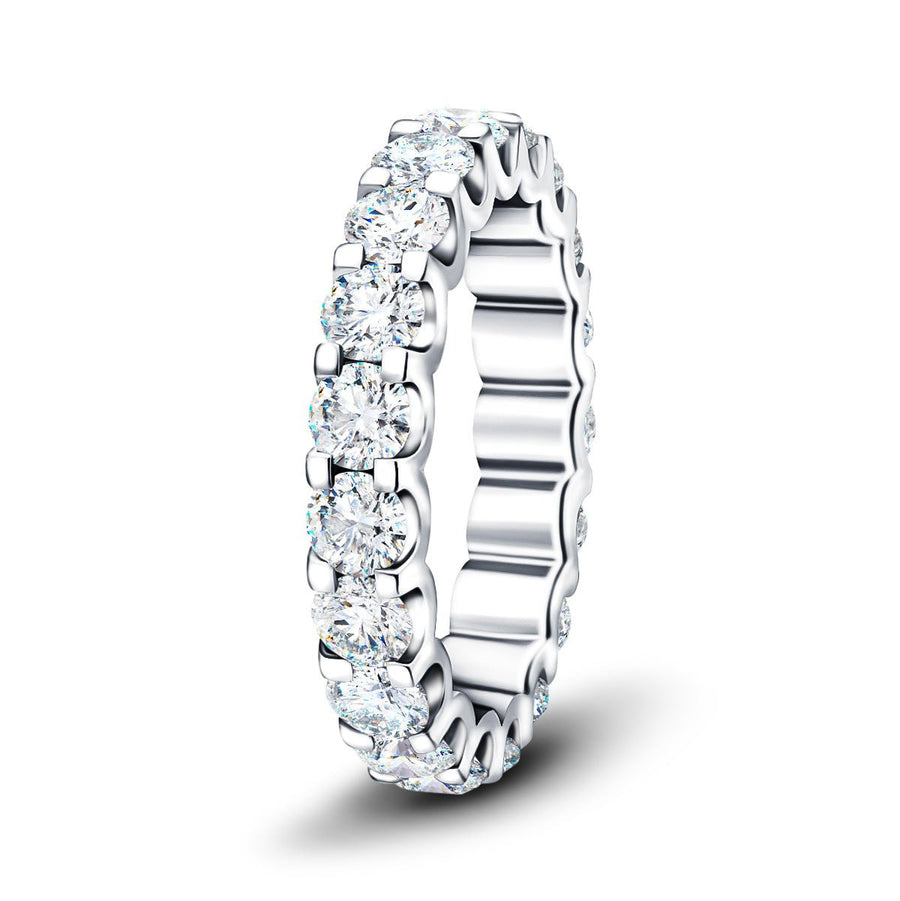 29 Stone Lab Diamond Full Eternity Ring 1.00ct G/VS in 18k White Gold - After Diamonds