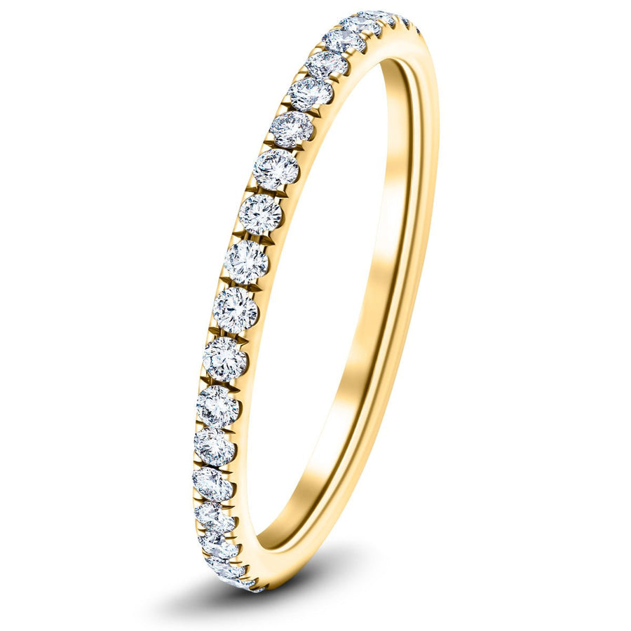 50 Stone Lab Diamond Full Eternity Ring 0.30ct G/VS in 18k Yellow Gold - After Diamonds