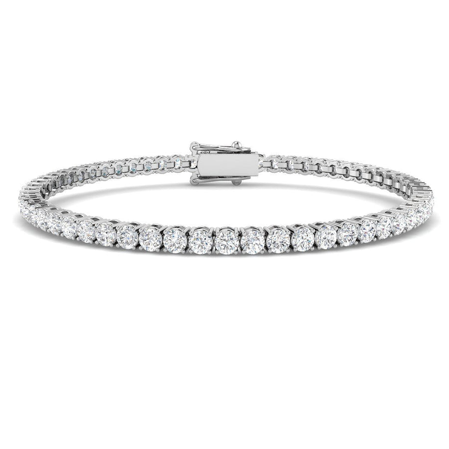 6ct Lab Diamond Tennis Bracelet G/VS Quality Set in 18k White Gold - After Diamonds
