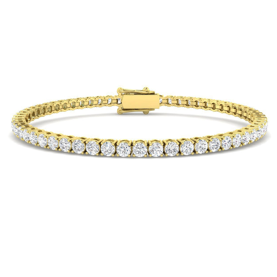 6ct Lab Diamond Tennis Bracelet G/VS Quality Set in 9k Yellow Gold - After Diamonds