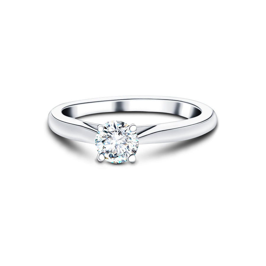 Ella Lab Diamond Solitaire Engagement Ring 0.50ct G/VS 18k White Gold - After Diamonds