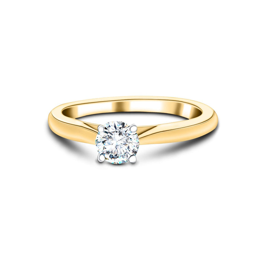 Ella Lab Diamond Solitaire Engagement Ring 0.50ct G/VS 18k Yellow Gold - After Diamonds