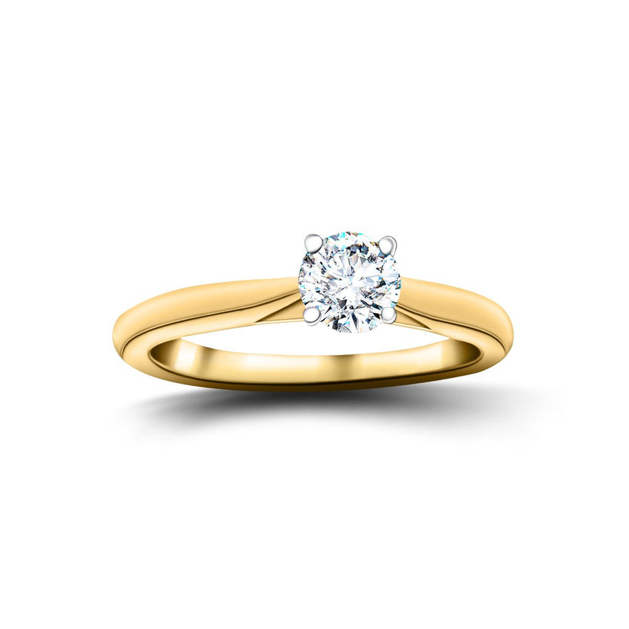 Ella Lab Diamond Solitaire Engagement Ring 0.50ct G/VS 9k Yellow Gold - After Diamonds