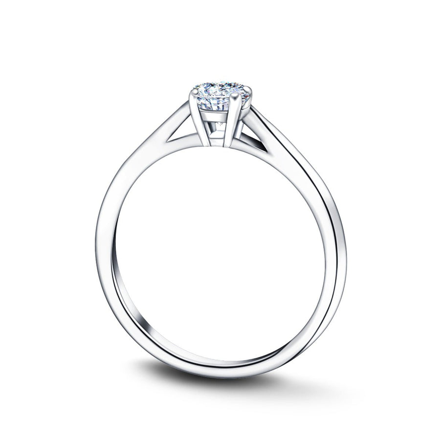 Ella Lab Diamond Solitaire Engagement Ring 0.50ct G/VVS Platinum - After Diamonds