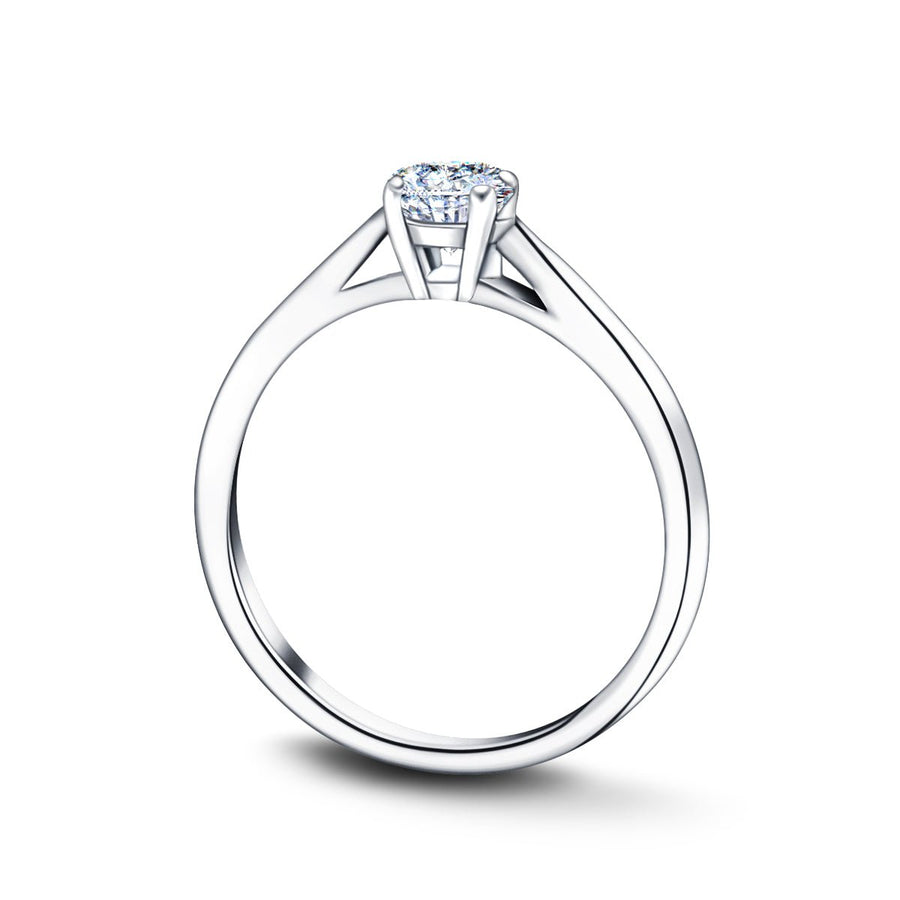 Ella Lab Diamond Solitaire Engagement Ring 0.70ct G/VS Platinum - After Diamonds