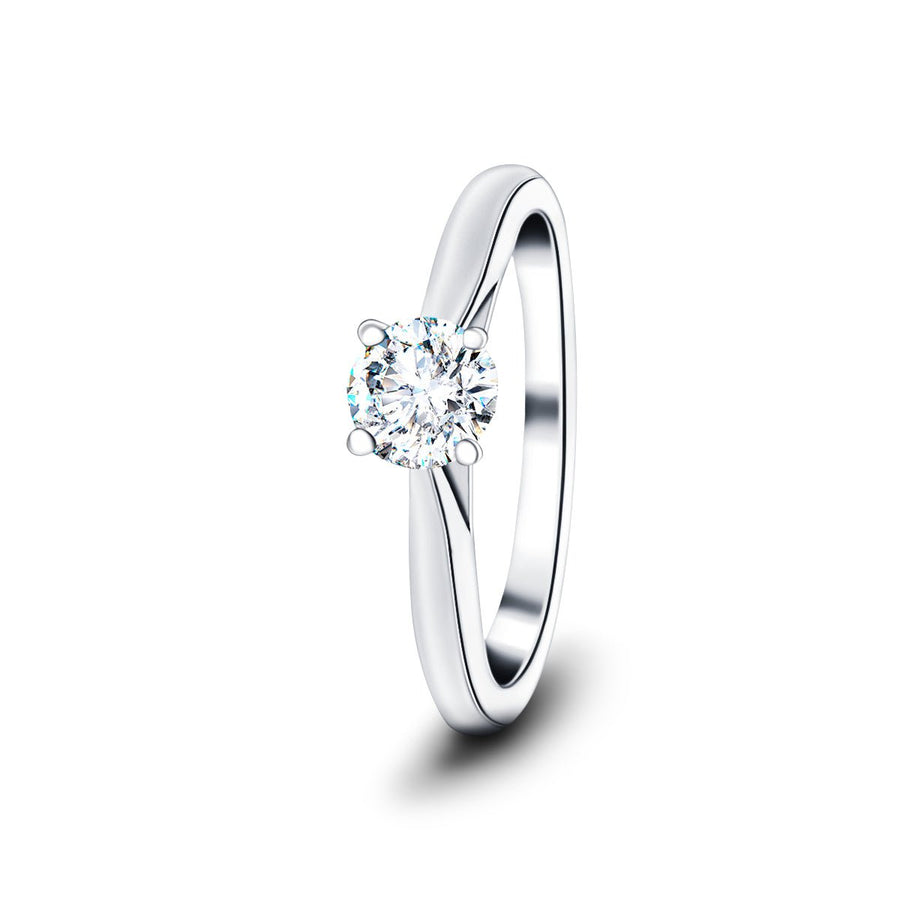 Ella Lab Diamond Solitaire Engagement Ring 0.70ct G/VS Platinum - After Diamonds