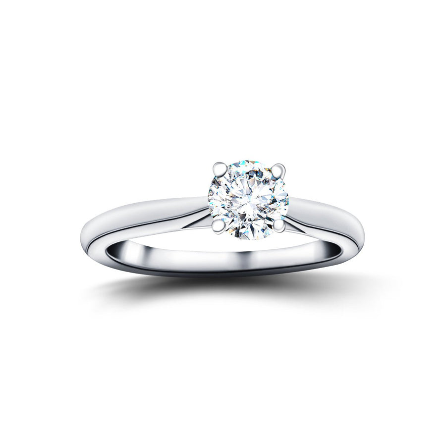 Ella Lab Diamond Solitaire Engagement Ring 1.00ct D/VVS 18k White Gold - After Diamonds