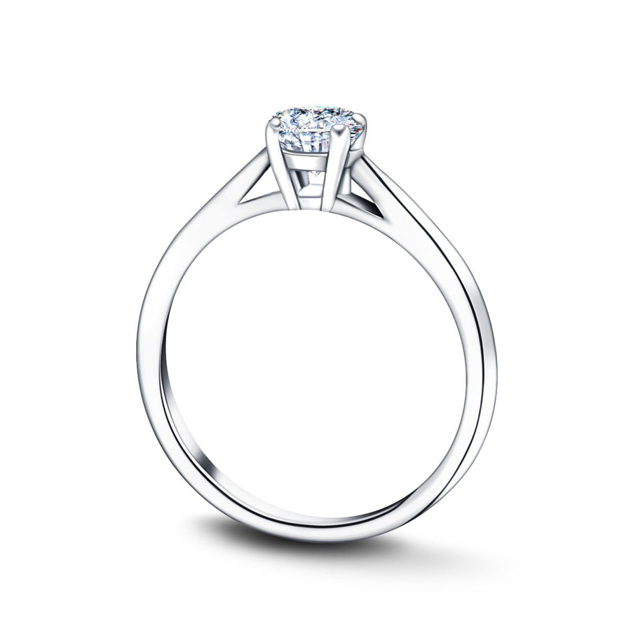 Ella Lab Diamond Solitaire Engagement Ring 1.00ct D/VVS Platinum - After Diamonds