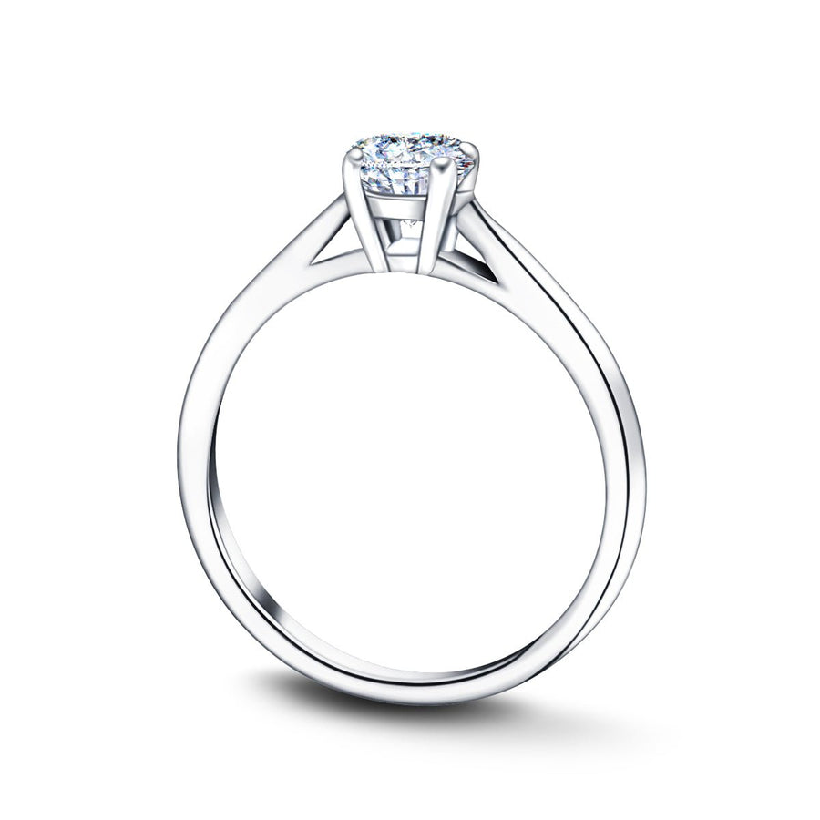 Ella Lab Diamond Solitaire Engagement Ring 1.50ct D/VVS 18k White Gold - After Diamonds