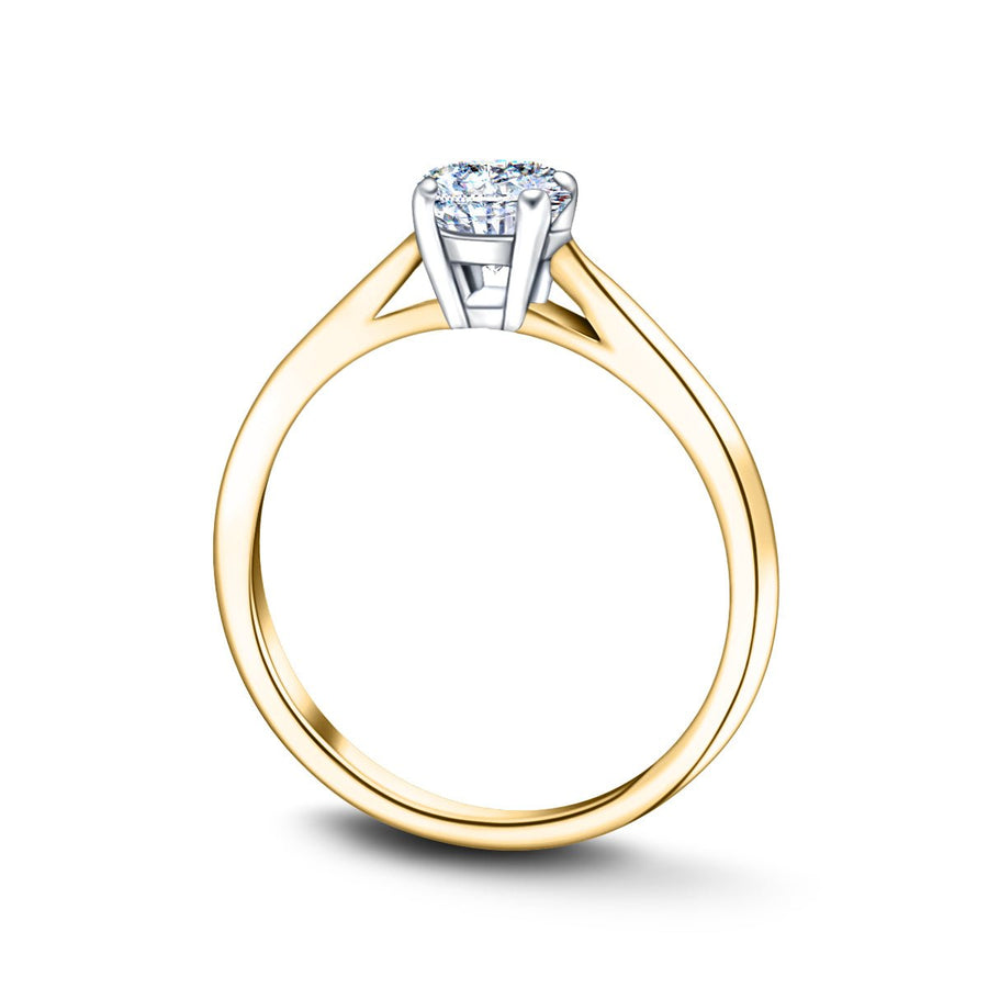 Ella Lab Diamond Solitaire Engagement Ring 1.50ct D/VVS 18k Yellow Gold - After Diamonds