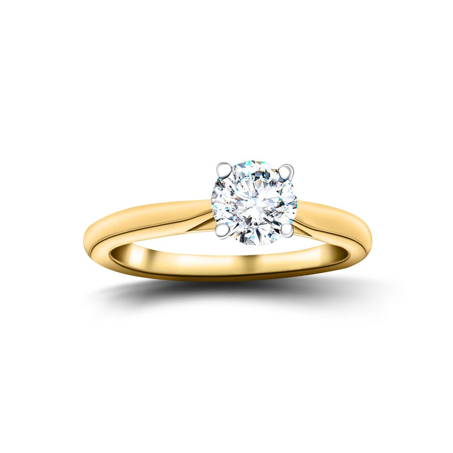 Ella Lab Diamond Solitaire Engagement Ring 1.50ct D/VVS 18k Yellow Gold - After Diamonds