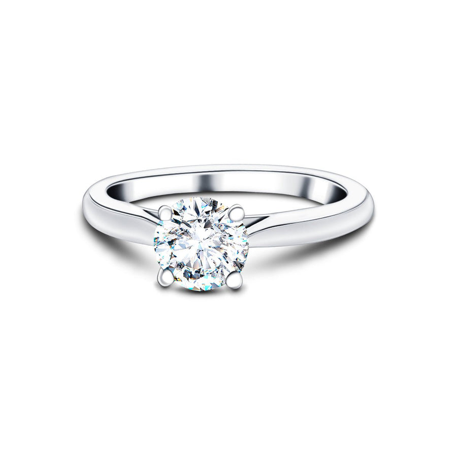 Ella Lab Diamond Solitaire Engagement Ring 2.00ct D/VVS 18k White Gold - After Diamonds