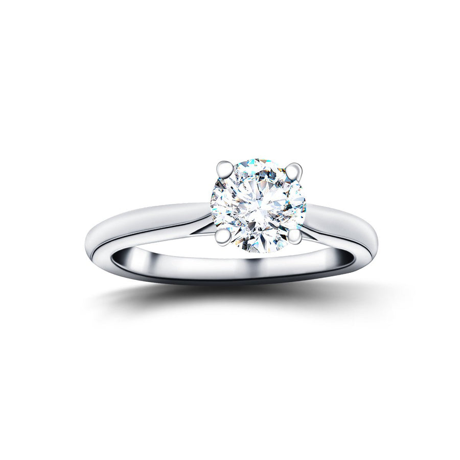 Ella Lab Diamond Solitaire Engagement Ring 2.00ct D/VVS 18k White Gold - After Diamonds