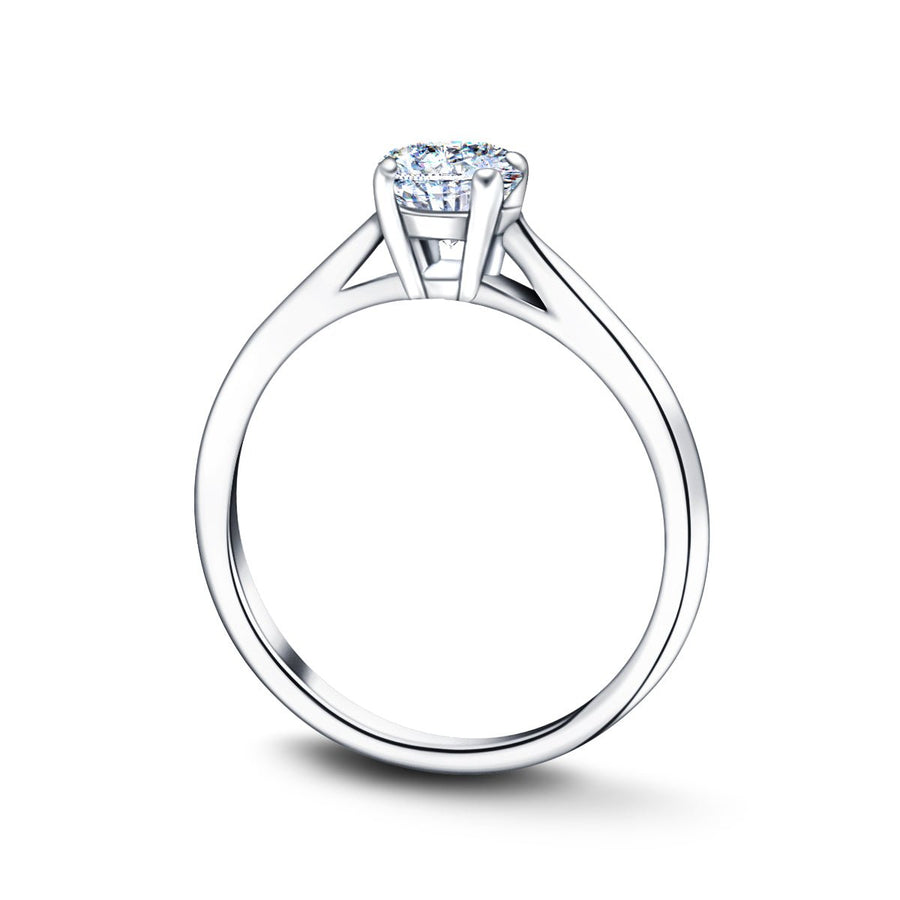 Ella Lab Diamond Solitaire Engagement Ring 2.00ct D/VVS 18k White Gold - After Diamonds