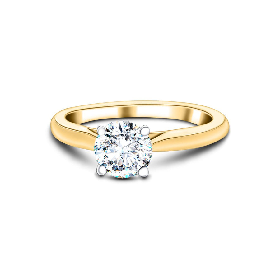 Ella Lab Diamond Solitaire Engagement Ring 2.00ct D/VVS 18k Yellow Gold - After Diamonds