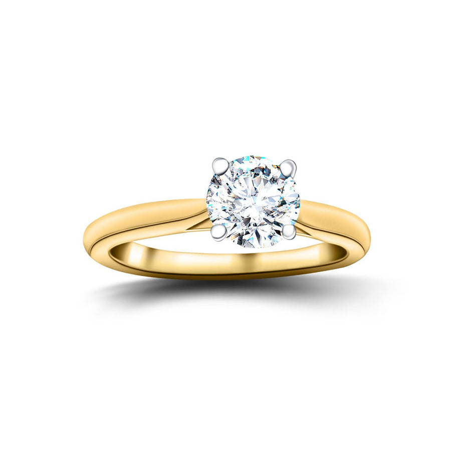 Ella Lab Diamond Solitaire Engagement Ring 2.00ct D/VVS 18k Yellow Gold - After Diamonds