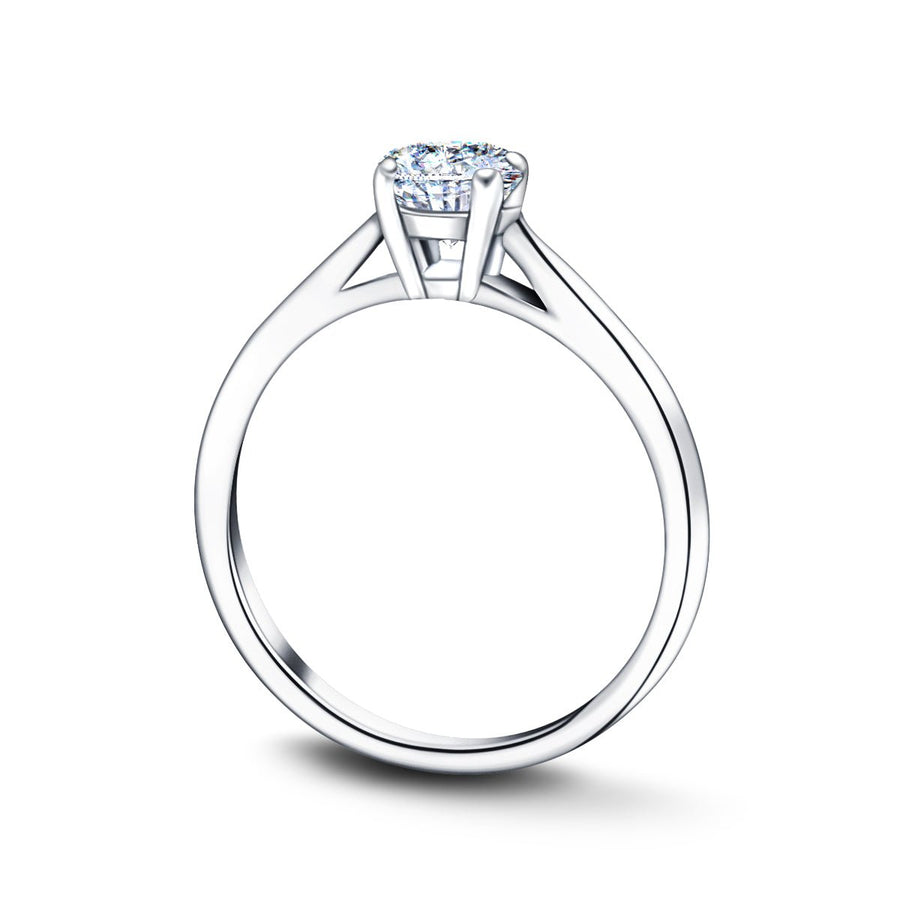 Ella Lab Diamond Solitaire Engagement Ring 2.00ct G/VS 18k White Gold - After Diamonds