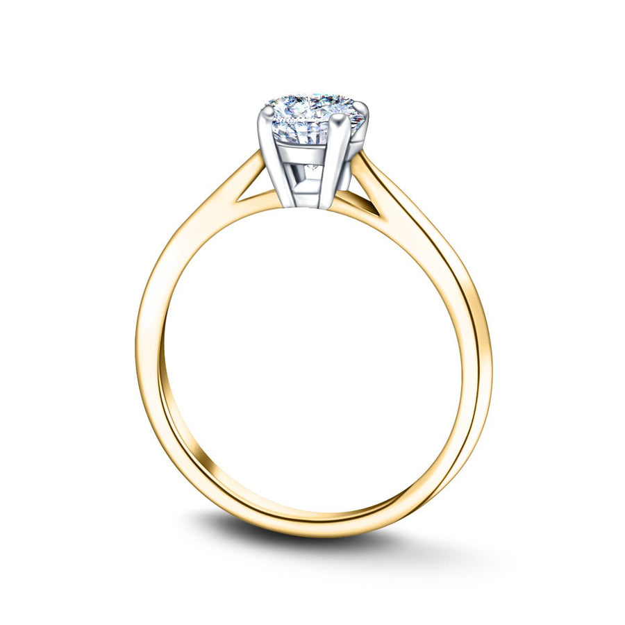 Ella Lab Diamond Solitaire Engagement Ring 3.00ct G/VS 18k Yellow Gold - After Diamonds