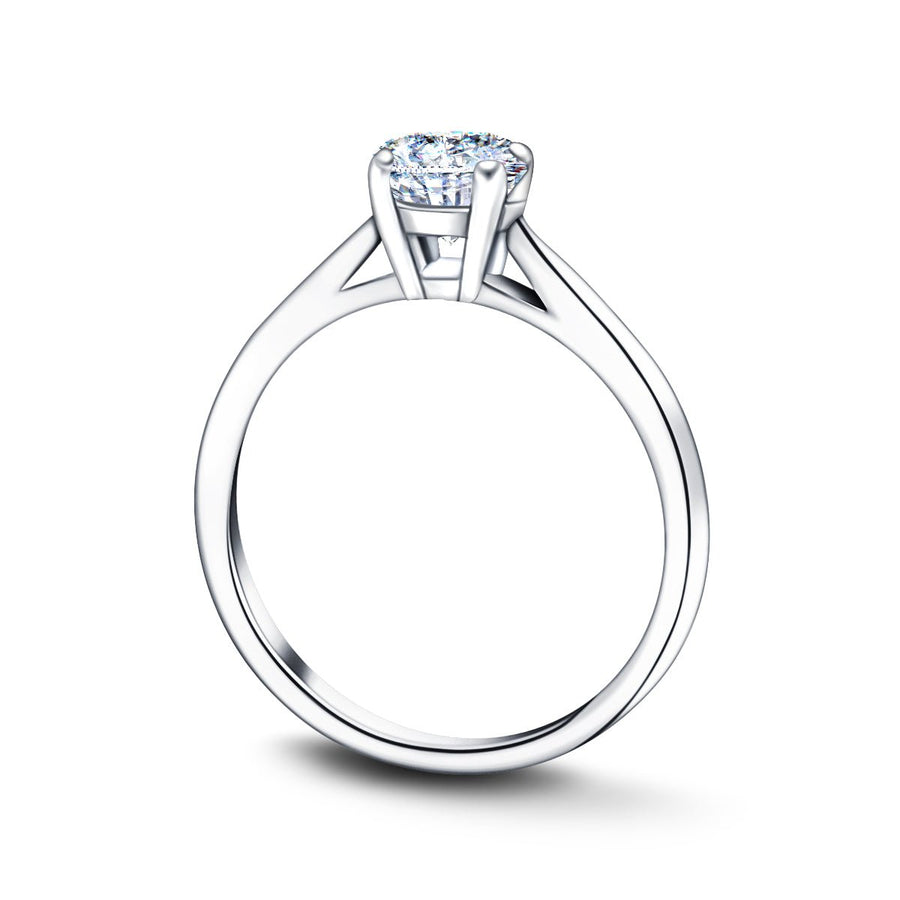 Ella Lab Diamond Solitaire Engagement Ring 4.00ct D/VVS 18k White Gold - After Diamonds