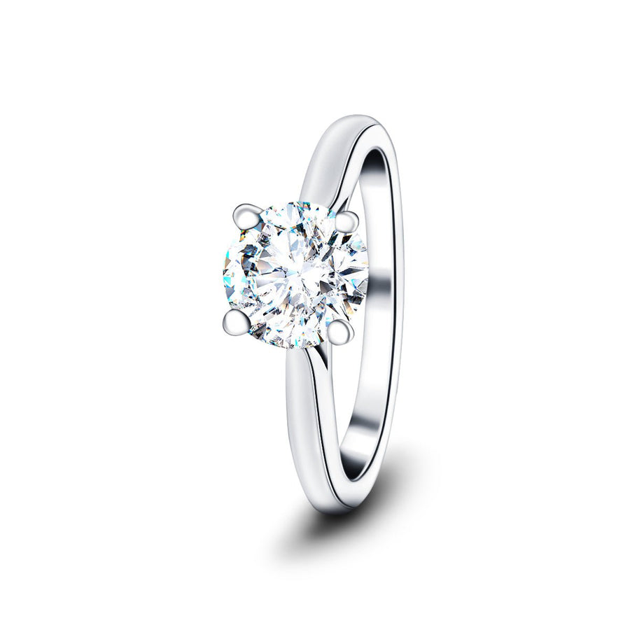 Ella Lab Diamond Solitaire Engagement Ring 4.00ct D/VVS Platinum - After Diamonds