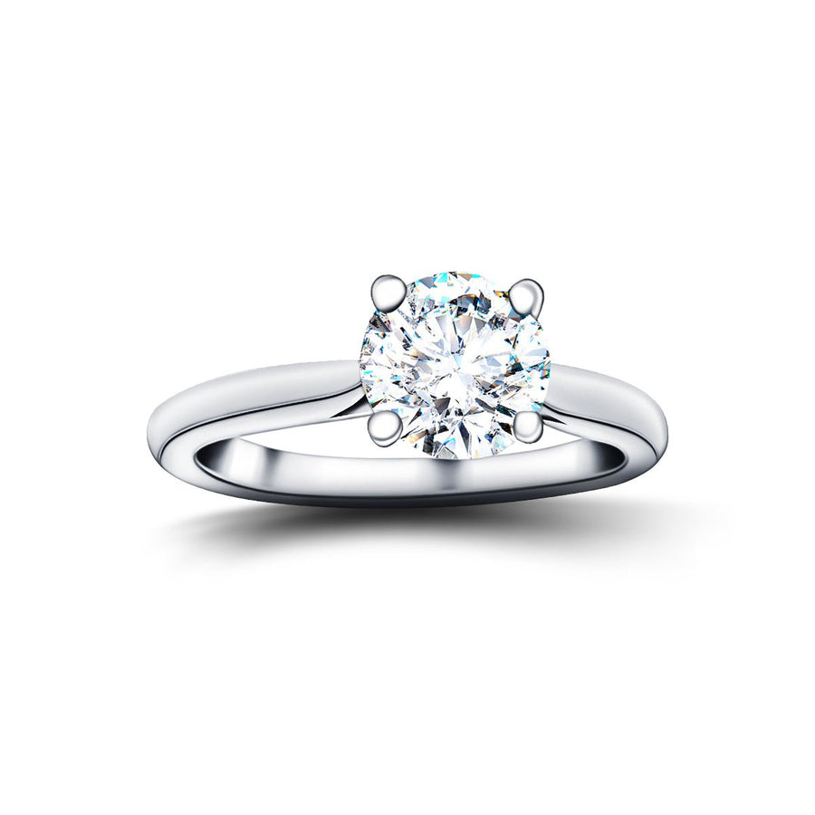 Ella Lab Diamond Solitaire Engagement Ring 4.00ct D/VVS Platinum - After Diamonds