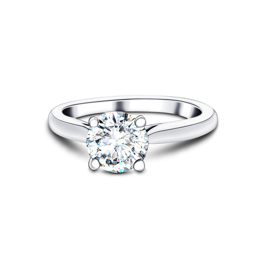 Ella Lab Diamond Solitaire Engagement Ring 4.00ct D/VVS Platinum - After Diamonds