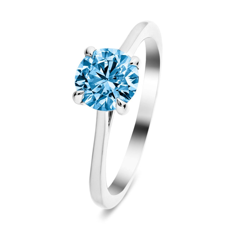 Ellie Blue Lab Diamond Solitaire Engagement Ring 0.50ct in Platinum - After Diamonds