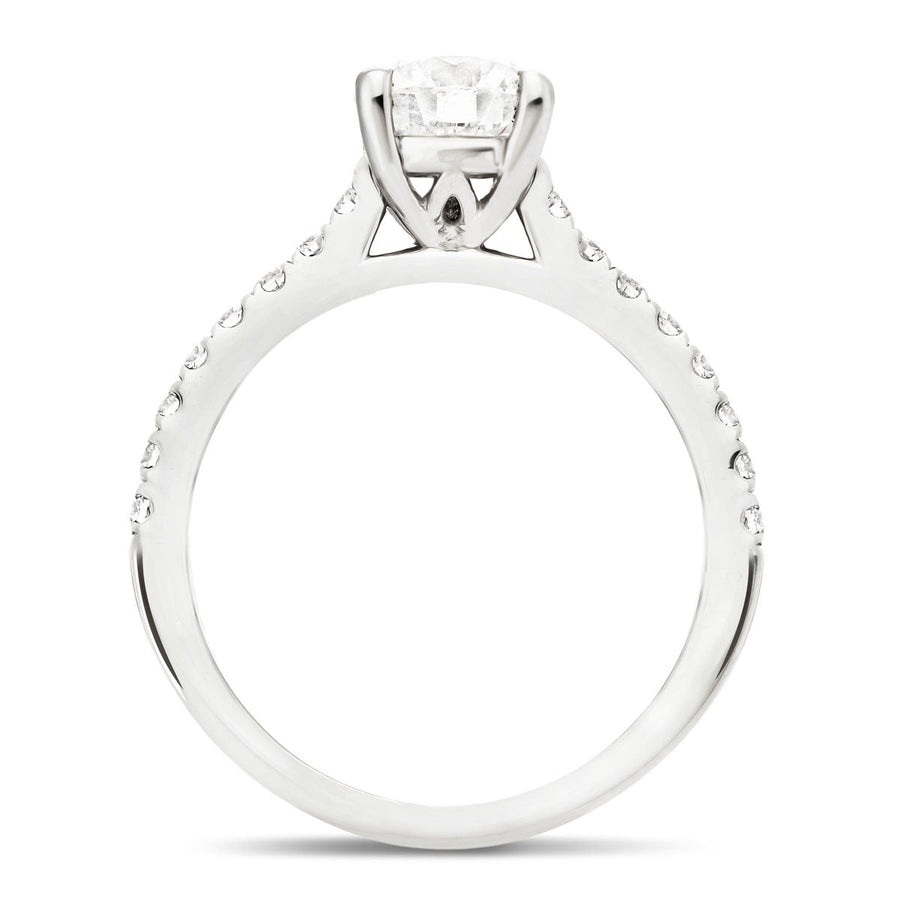 Emily Lab Diamond Round Engagement Ring 1.80ct G/VS 18k White Gold - After Diamonds
