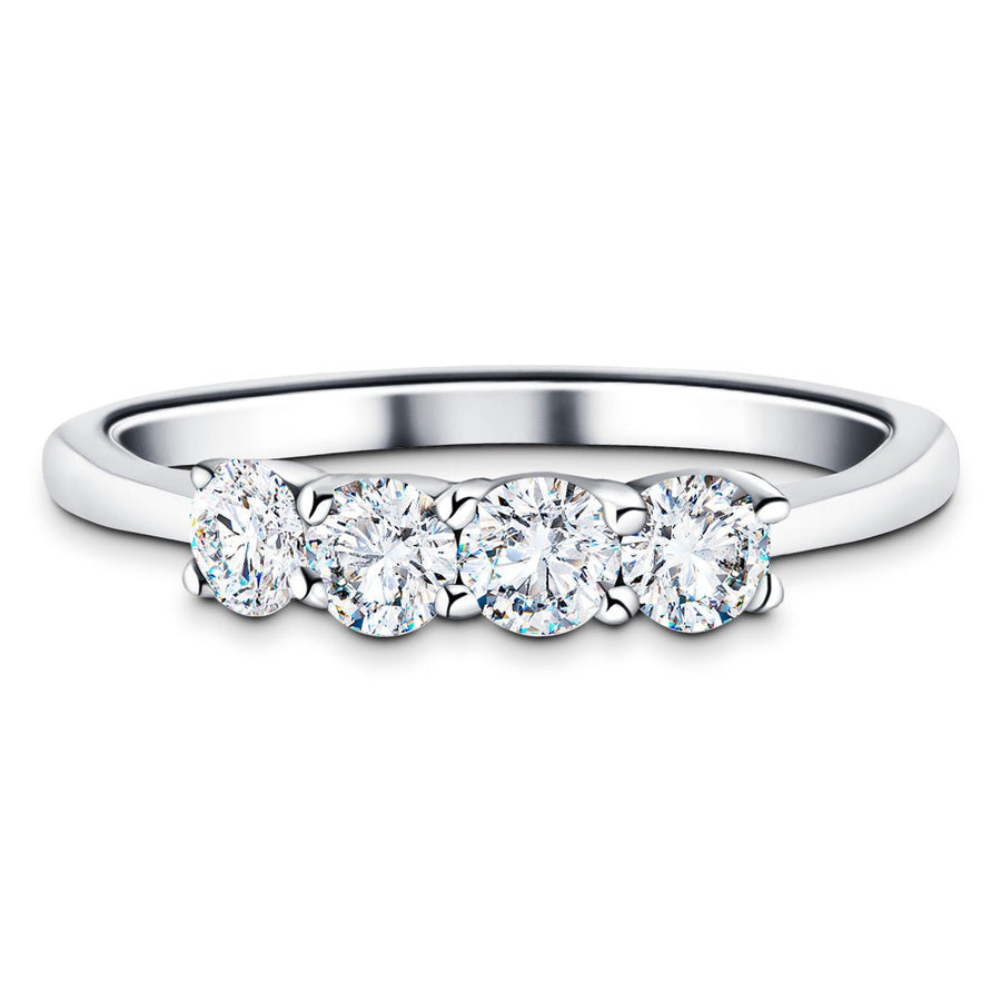 Four Stone Lab Diamond Eternity Ring 2.00ct G/VS in Platinum - After Diamonds