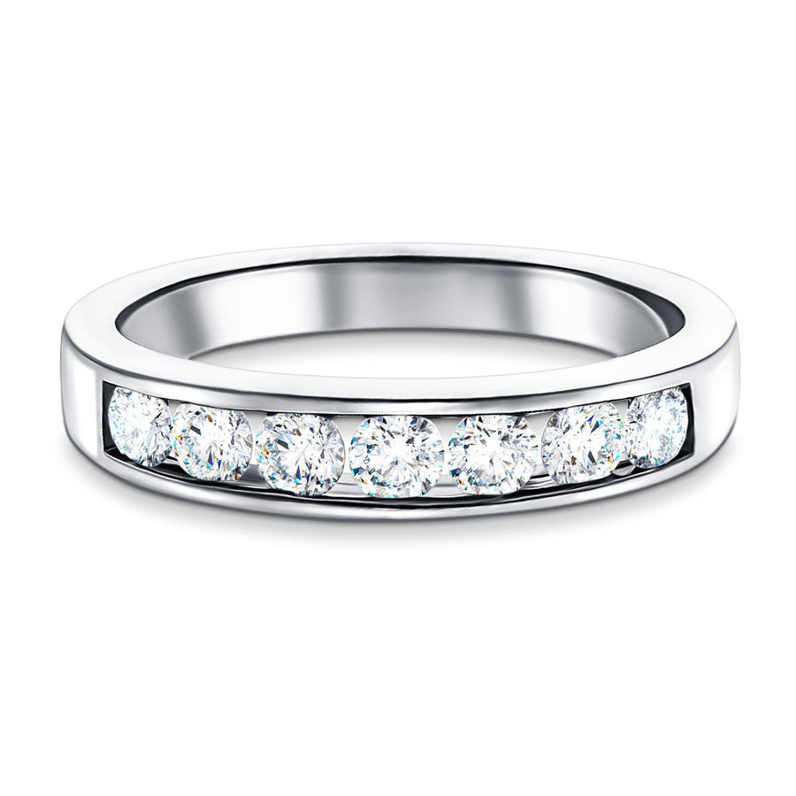 Lab Diamond Channel Half Eternity 0.50ct G/VS in 18k White Gold - After Diamonds